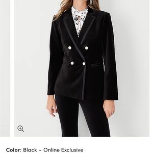 Tailored Double Breasted Blazer in Velvet…Brqnd new never worn!!